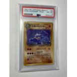 A PSA 1997 JAPANESE DARK MACHAMP ROCKET HOLO NO.68 POKEMON CARD - GRADED 8