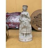 A PARIAN FIGURE OF A LADY COLLECTING FLOWERS HEIGHT 33CM