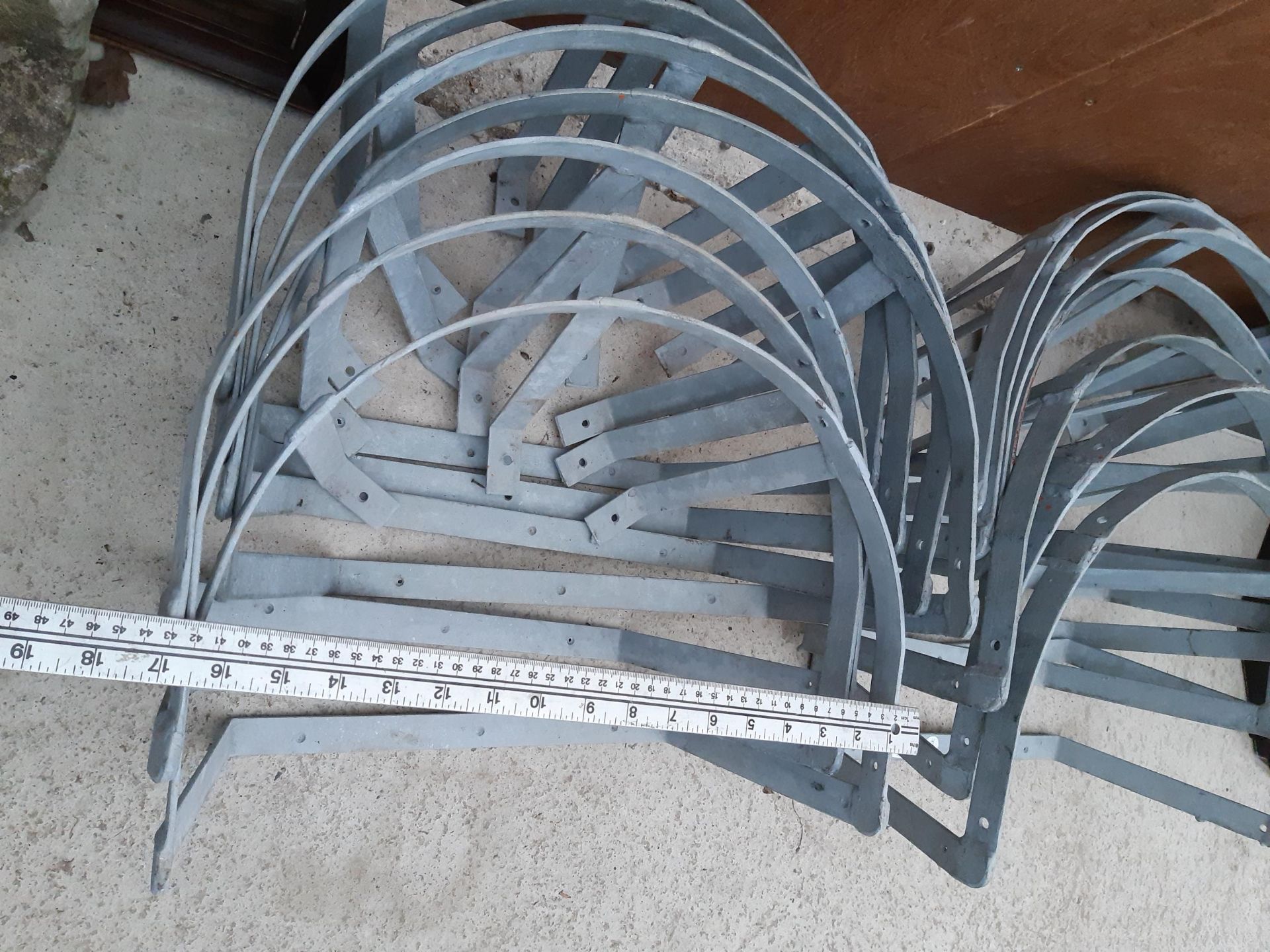 FOURTEEN GALVANISED FAIRGROUND SWING SEATS - Image 2 of 2