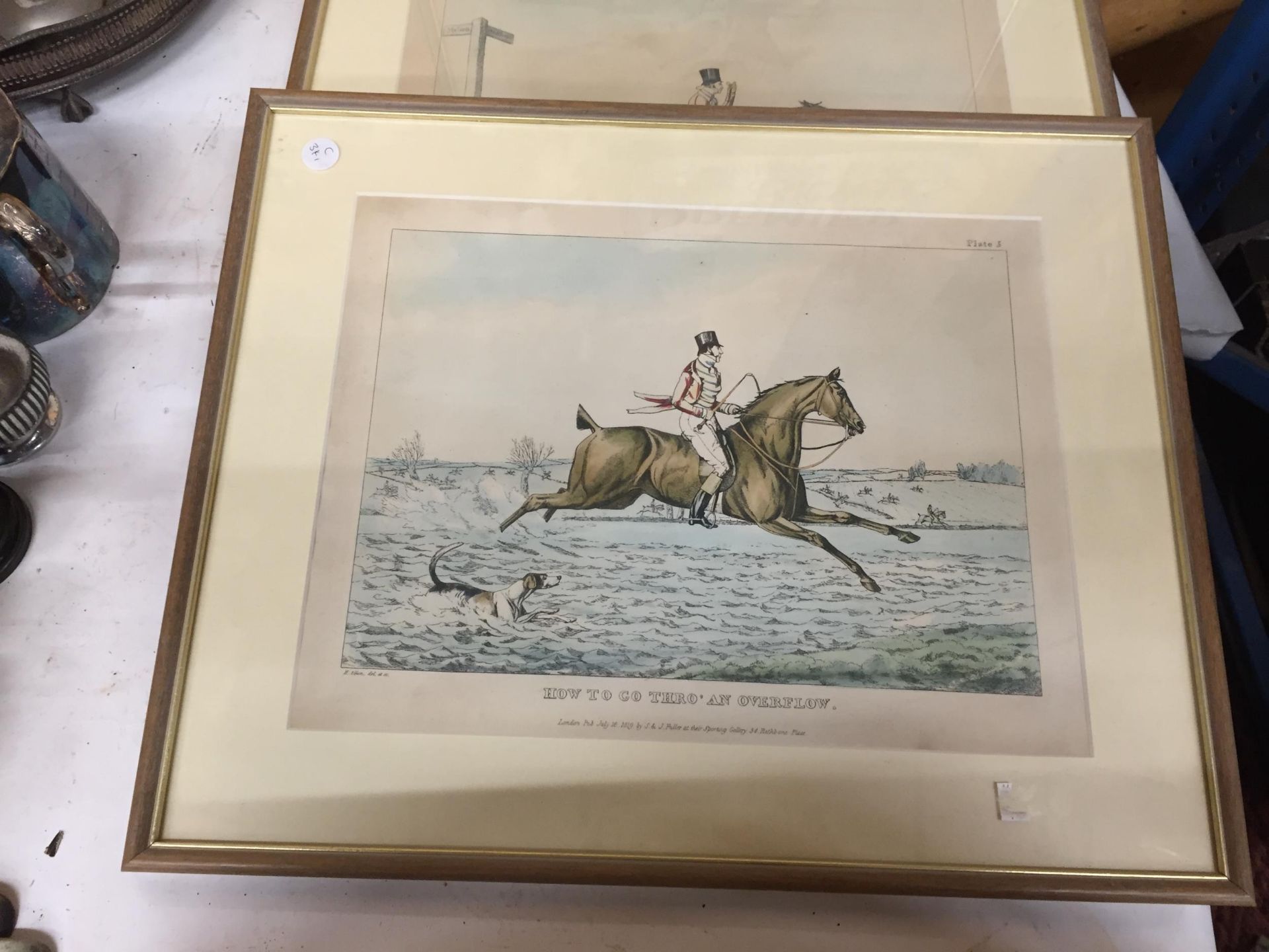 FIVE FRAMED HUNTING SCENE ENGRAVINGS - Image 3 of 3