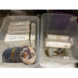 TWO BOXES OF ASSORTED BOXED COLLECTORS PLATES, FRANKLIN MINT ETC