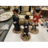 THREE BORDER FINE ART FOX FIGURES - LORD AND LADY REYNARD AND MISS REYNARD