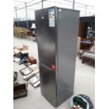 A SILVER HOOVER UPRIGHT FRIDGE FREEZER