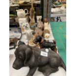 VARIOUS MODEL ANIMALS AND BIRDS TO INCLUDE DOGS, RABBITS, FOX, DUCKS, STORK, OWL ETC
