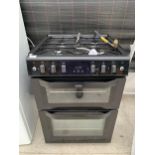 A BLACK BELLING DUEL FUEL COOKER AND HOB