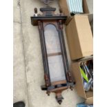 A VINTAGE MAHOGANY EFFECT VIENNA WALL CLOCK CASE