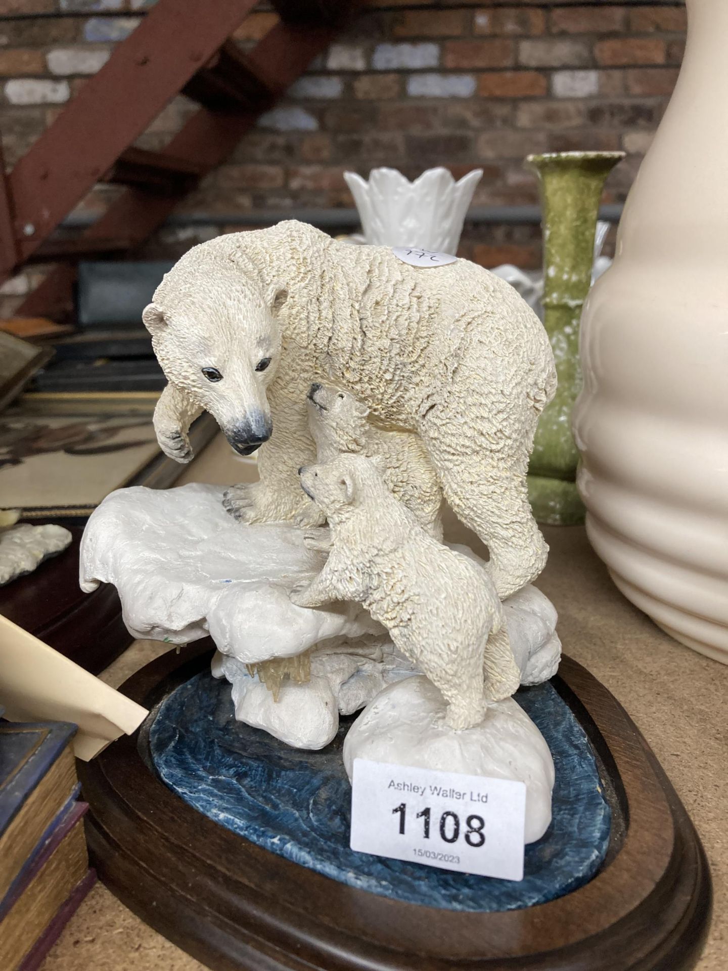 THREE REGENCY FINE ARTS FIGURES TO INCLUDE POLAR BEARS, TIGERS AND TEDDY BEARS - Image 4 of 4