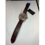 AN EARNSHAW WRIST WATCH, NEW WITH TAGS, SEEN WORKING BUT NO WARRANTY