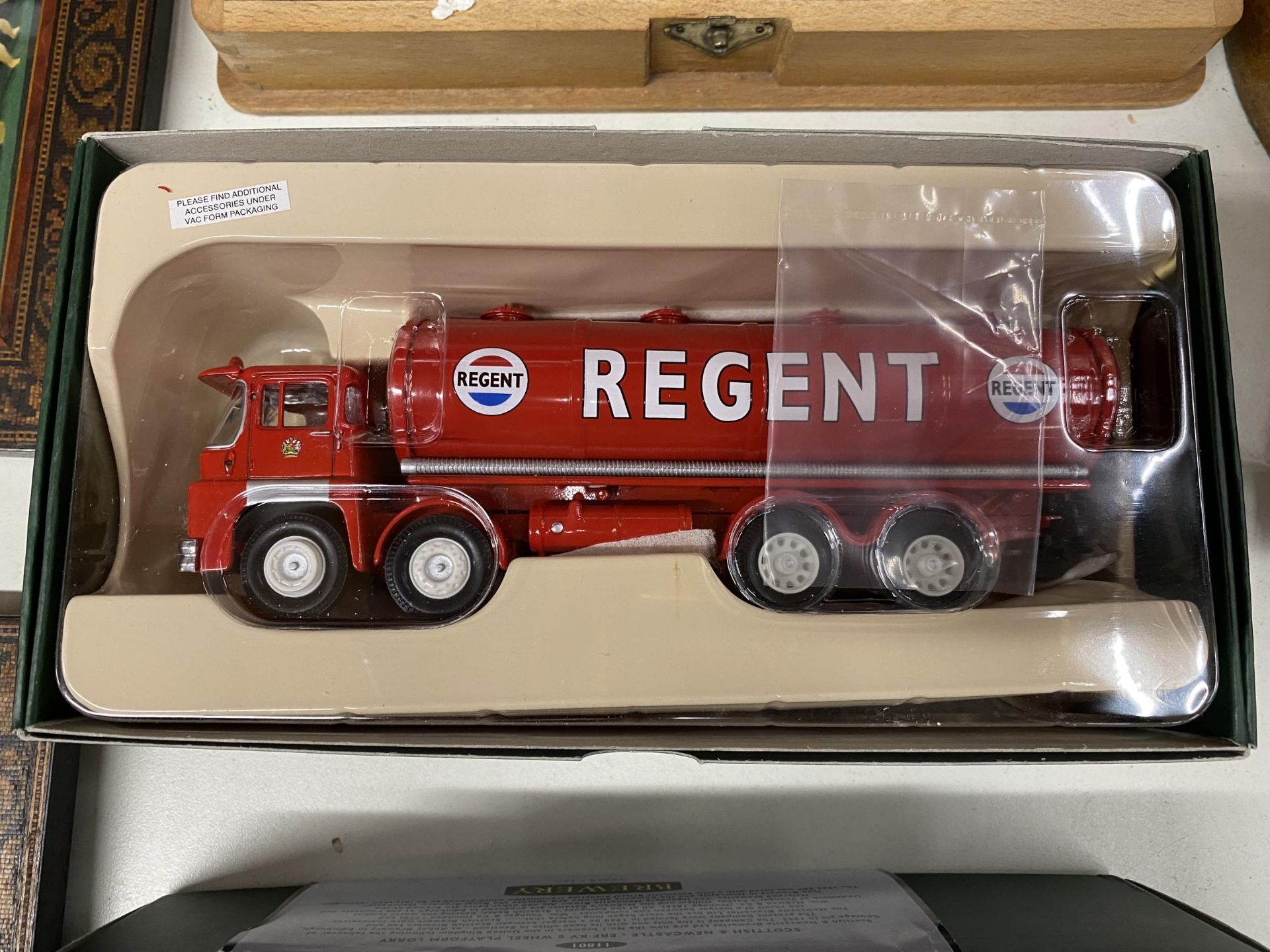 A BOXED CORGI MODEL FUELLING THE FIFTY GUY INVINCIBLE TANKER REGENT OIL COMPANY