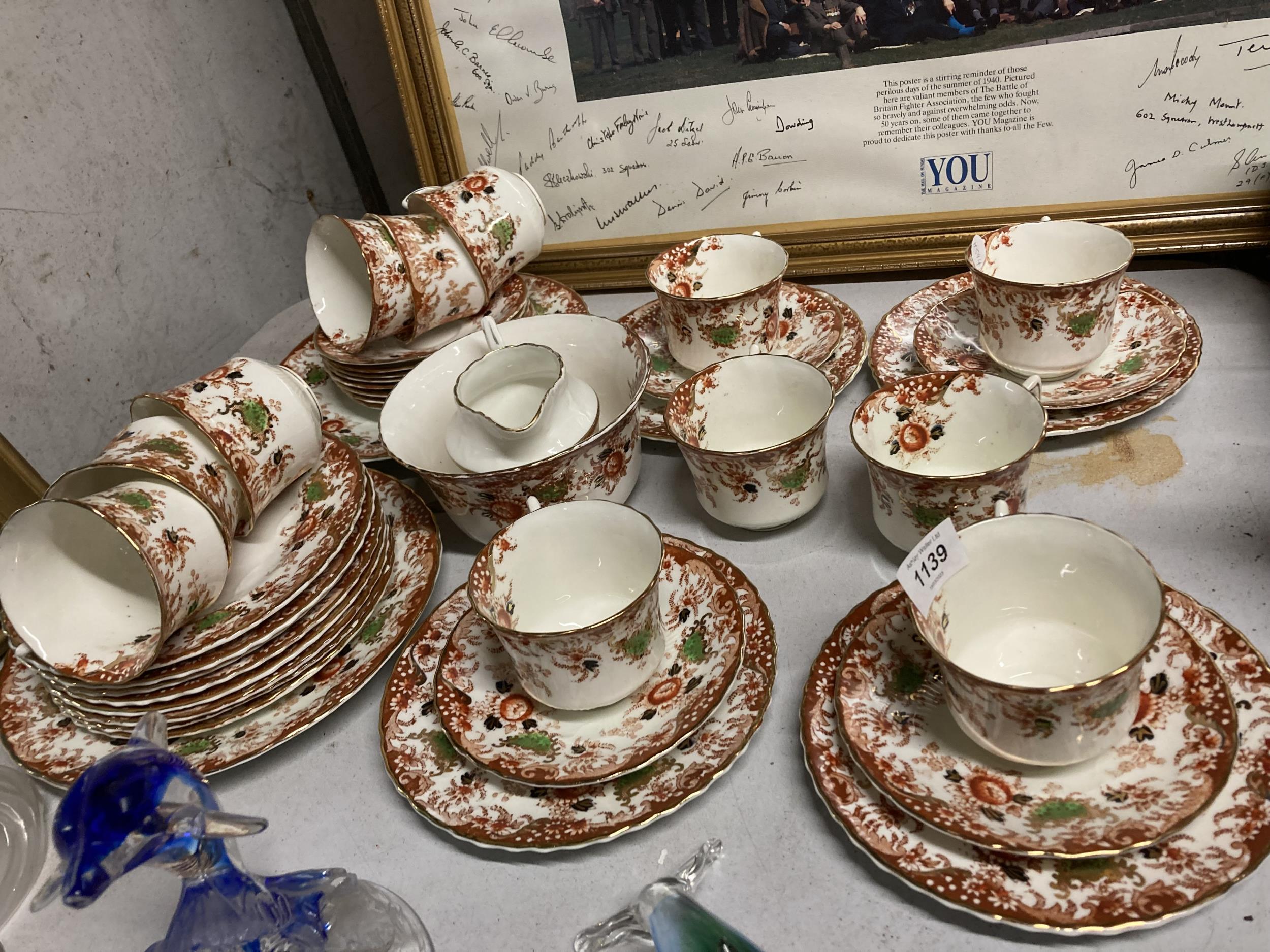 A QUANTITY OF VINTAGE 'DUKE' TEAWARE TO INCLUDE CAKE PLATES, CUPS, SAUCERS, A SUGAR BASIN AND