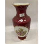 A LARGE LIMOGES VASE WITH TRANSFER PRINTED SCENE HEIGHT 35CM