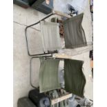 TWO FOLDING MILITARY CHAIRS