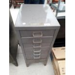 A VINTAGE GREY EIGHT DRAWER MINIATURE 'STAR' FILING CABINET