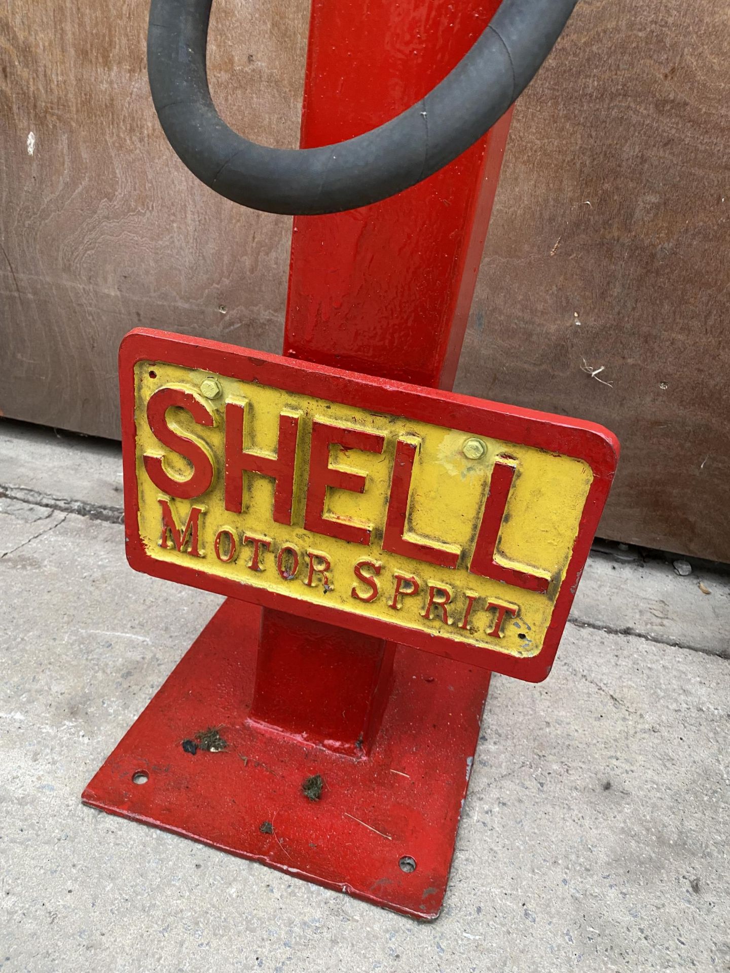 A SHELL PETROL PUMP WITH BRASS NOZZLE - Image 6 of 6
