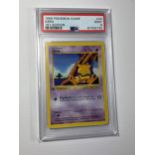 A PSA 1999 1ST EDITION SHADOWLESS ABRA 43/102 BASE SET POKEMON CARD - GRADED 9