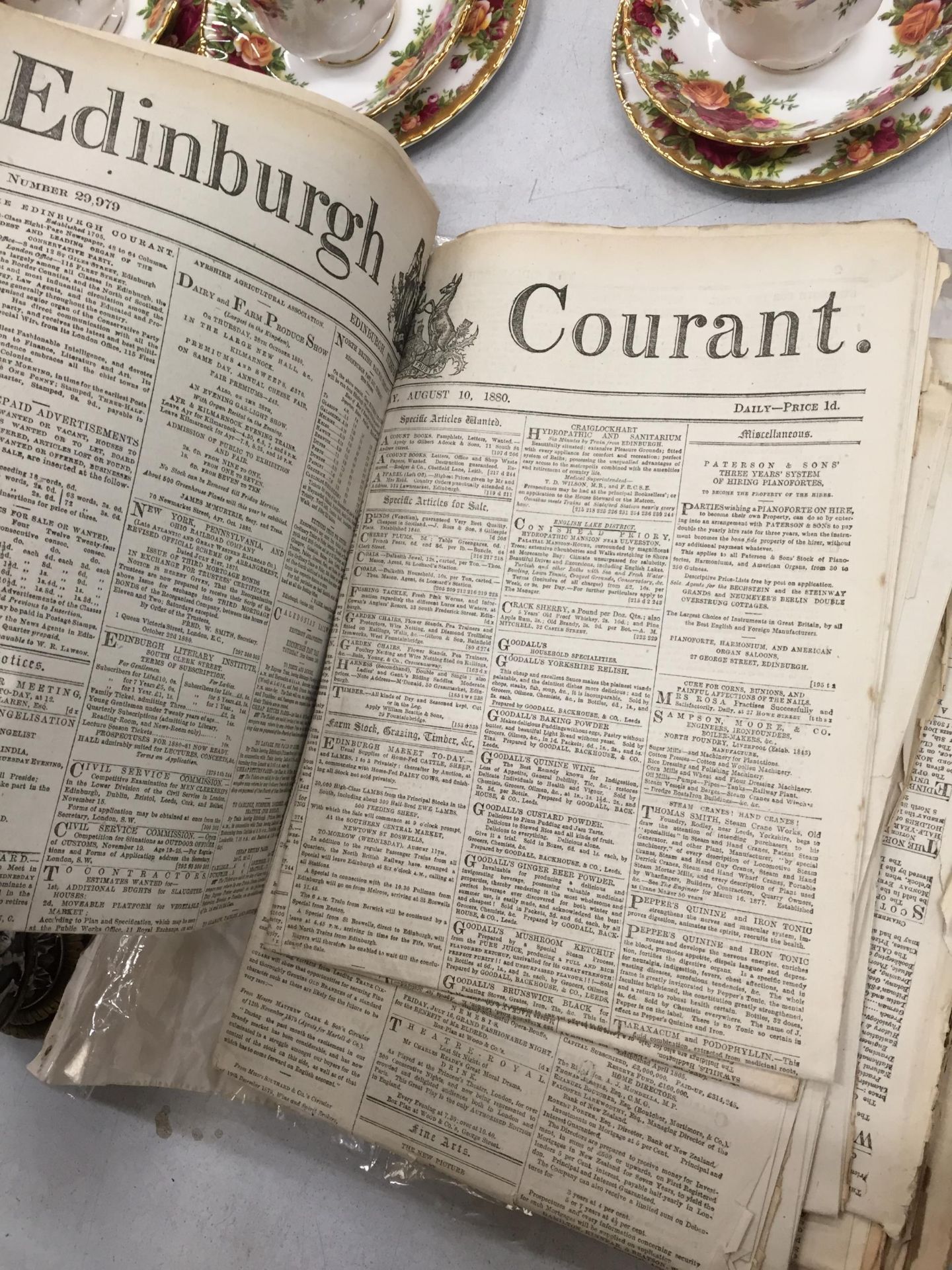 A QUANTITY OF EDINBURGH NEWSPAPERS DATED 1880'S - Image 2 of 2