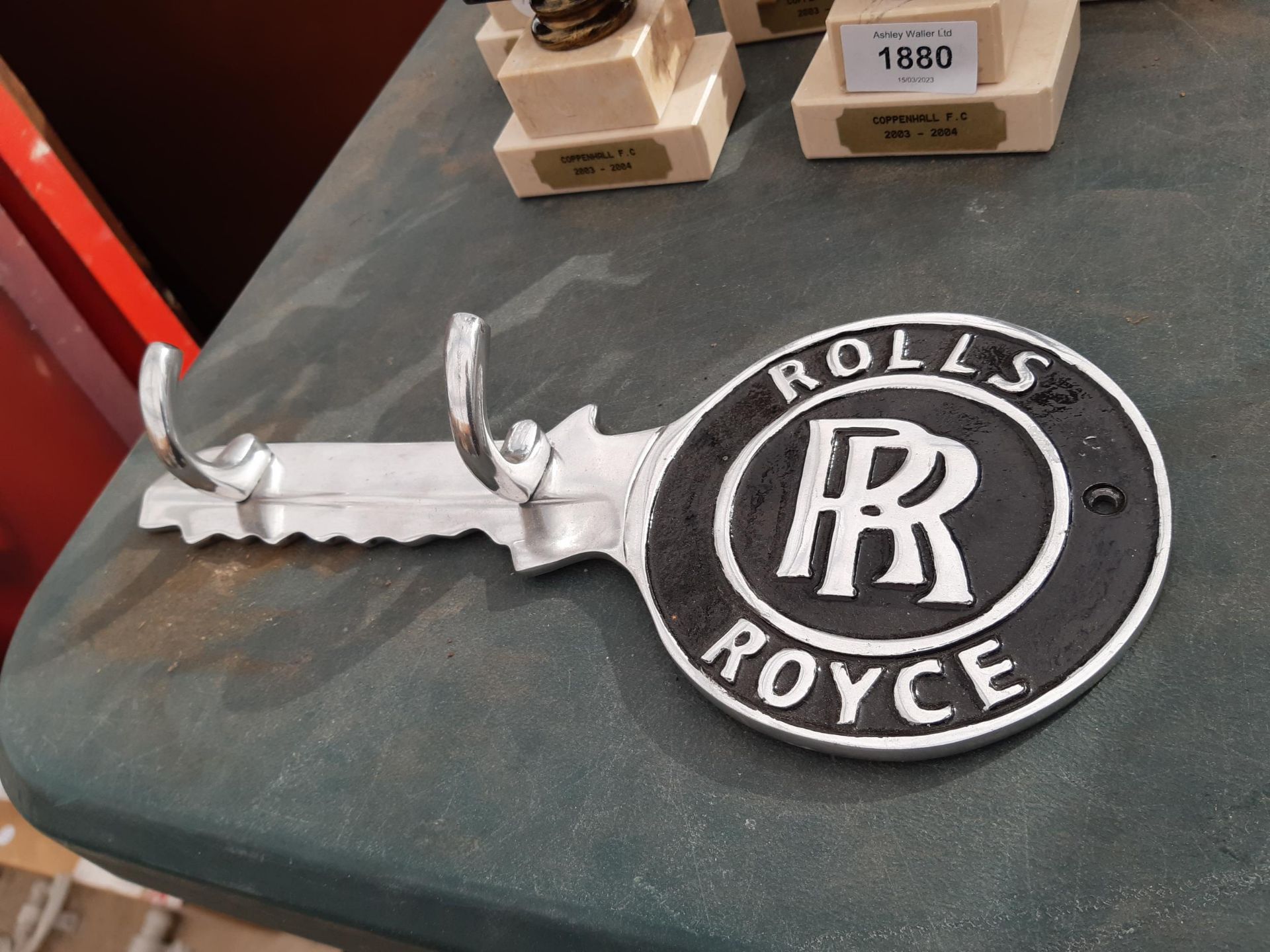 A ROLLS ROYCE WALL MOUNTED KEY HOOK