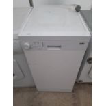 A WHITE BEKO SLIMLINE DISHWASHER