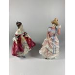 TWO DOULTON LADY FIGURINES TO INCLUDE A MICHAEL DOULTON EXCLUSIVE SHARON AND SOUTHERN BELLE
