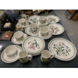 A LARGE QUANTITY OF PORTMEIRION 'BOTANIC GARDEN' AND 'POMONA' DINNERWARE TO INCLUDE PLATES, CUPS,