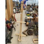 A LARGE WOODEN ARTIST EASEL