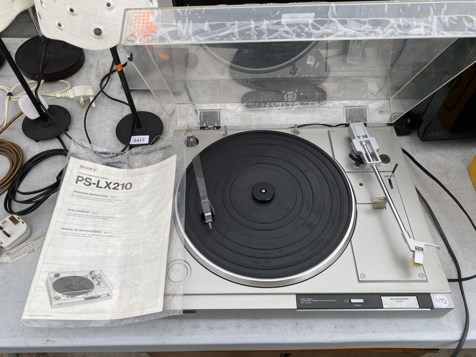 A SONY PS-LX210 RECORD PLAYER - Image 2 of 2