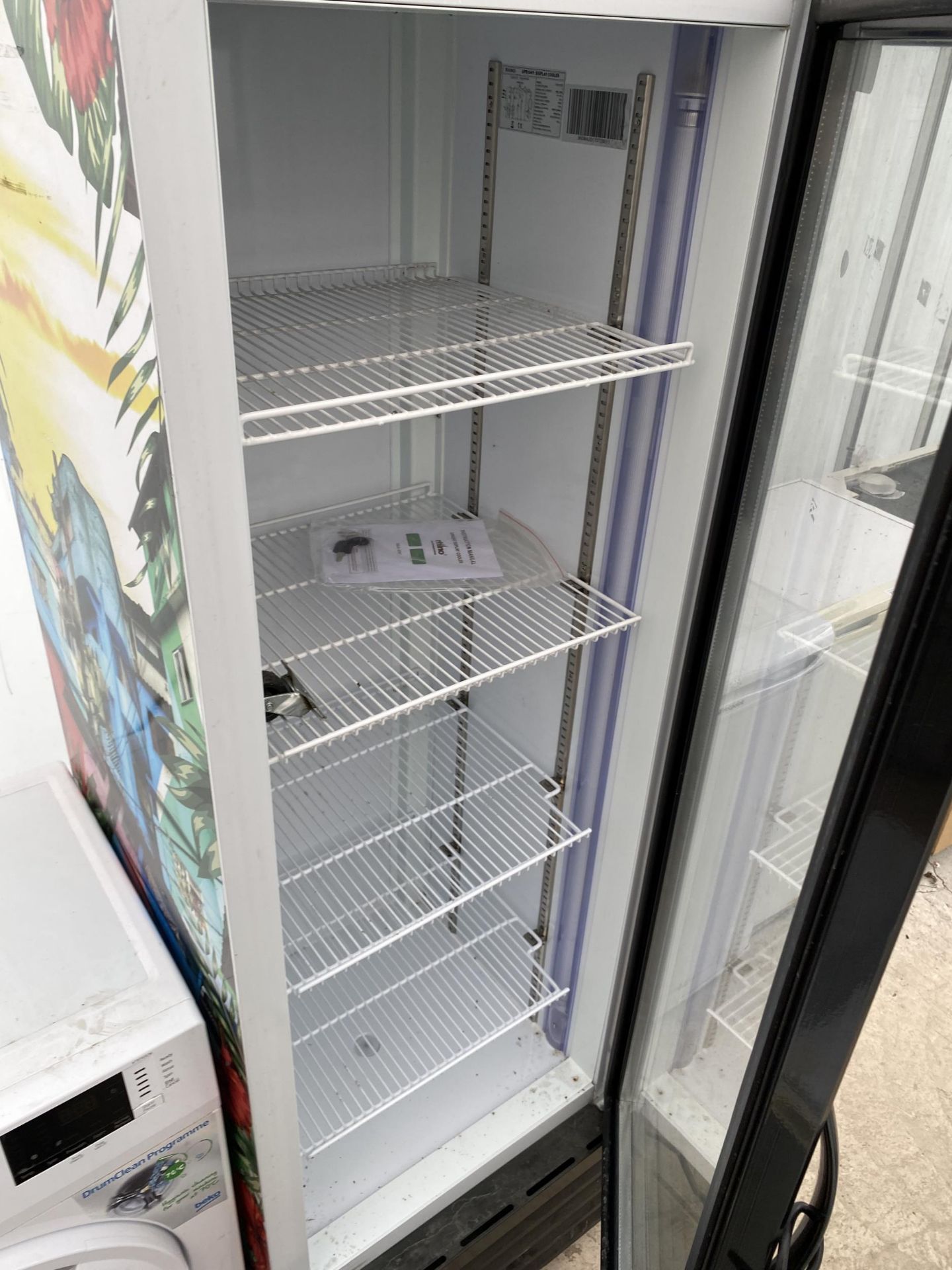A RHINO GLASS FRONTED SHOP DISPLAY FRIDGE - Image 2 of 2