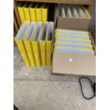 A LARGE QUANTITY OF YELLOW LEVER ARCH FILES
