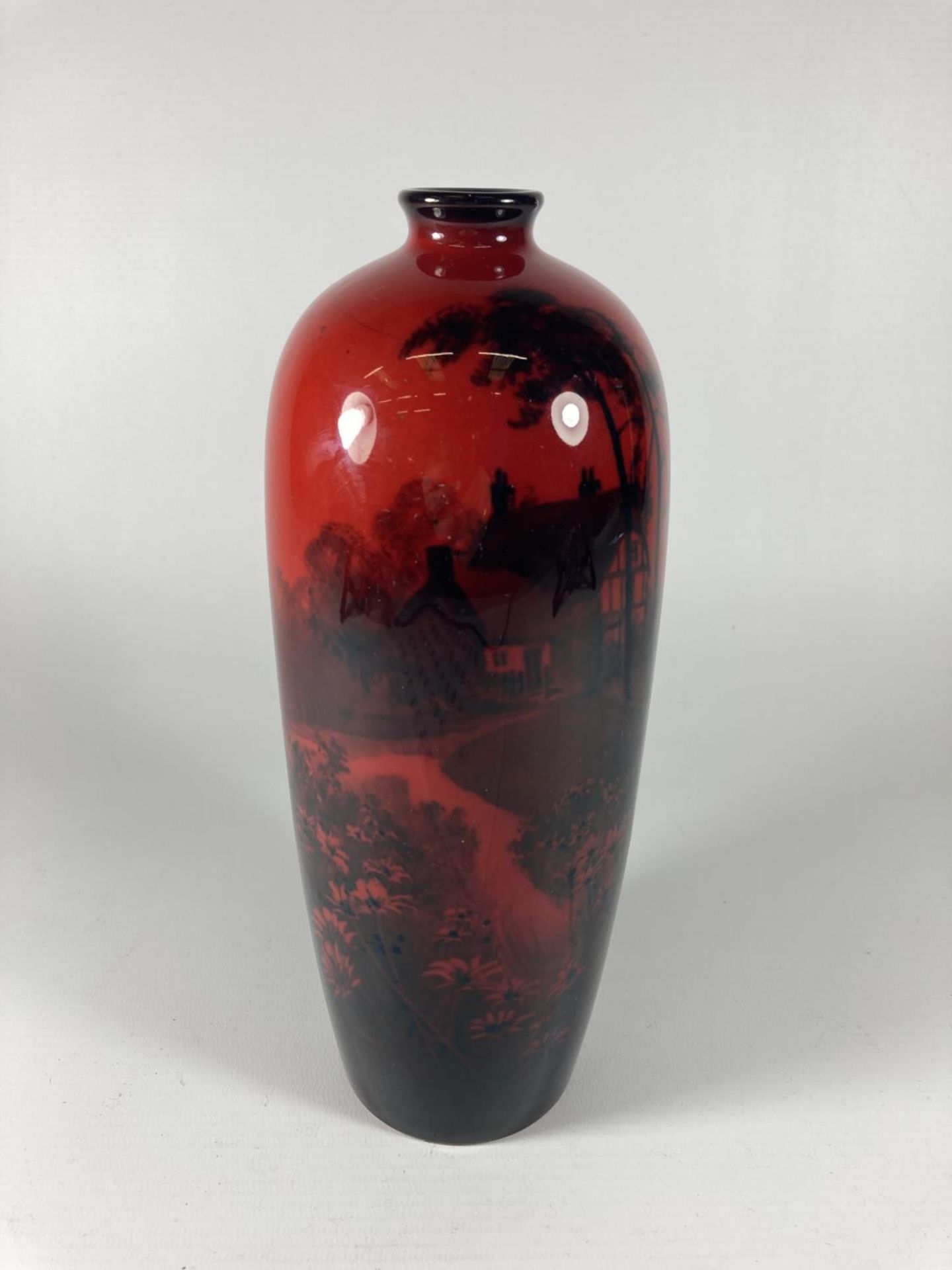 A ROYAL DOULTON FLAMBE VASE