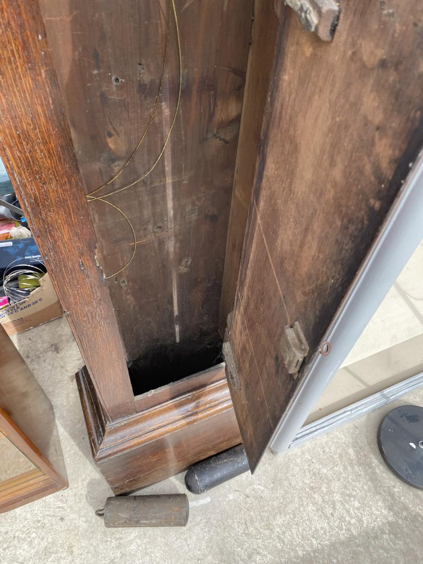 AN 18TH CENTURY OAK EIGHT-DAY LONGCASE CLOCK WITH SQUARE BRASS FACE, BY TOBY FLETCHER OF BARNSLEY, - Image 3 of 3