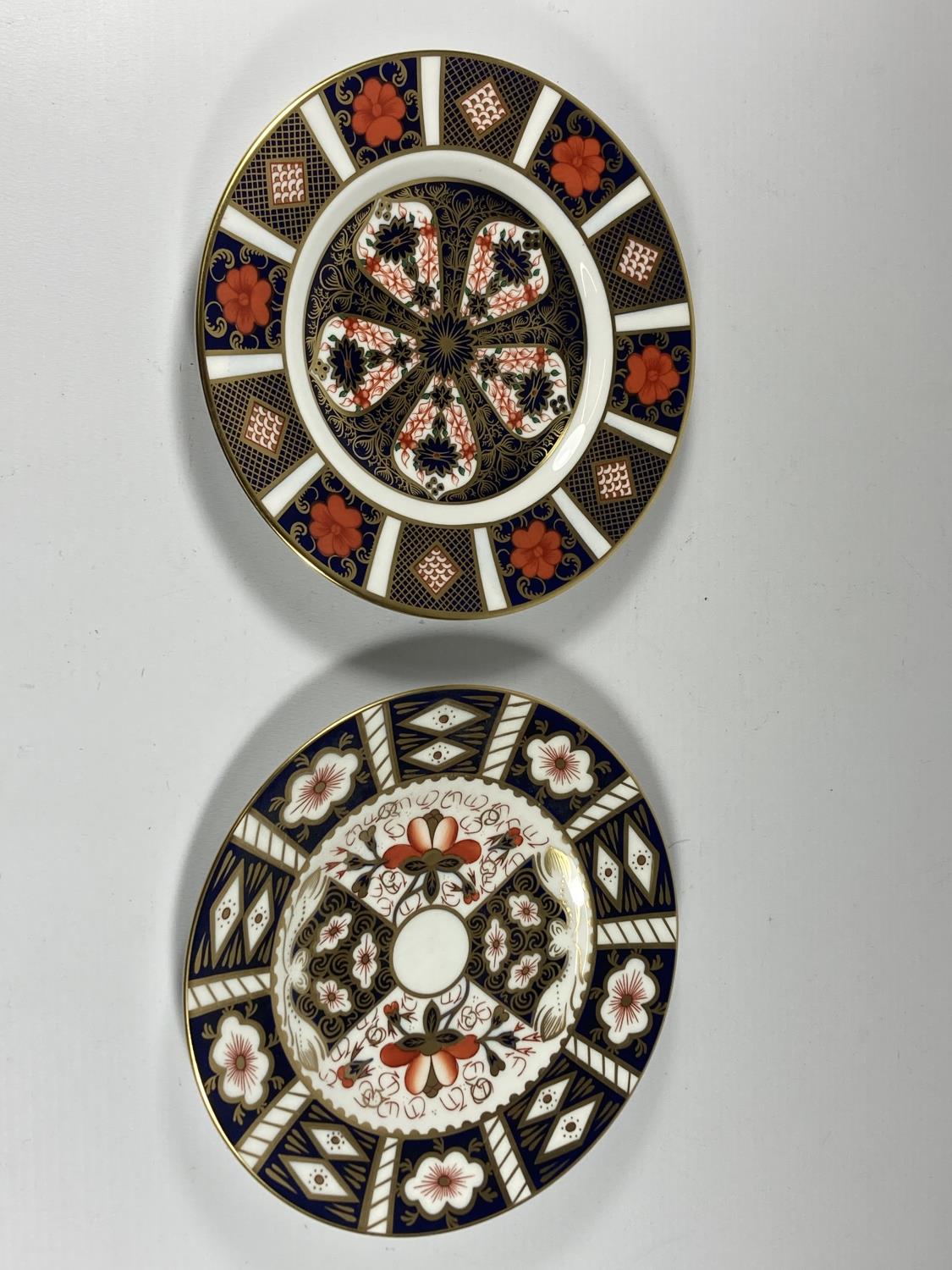 TWO ROYAL CROWN DERBY IMARI SIDE PLATES