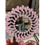 A PINK JULIAN MACDONALD DESIGNER MIRROR