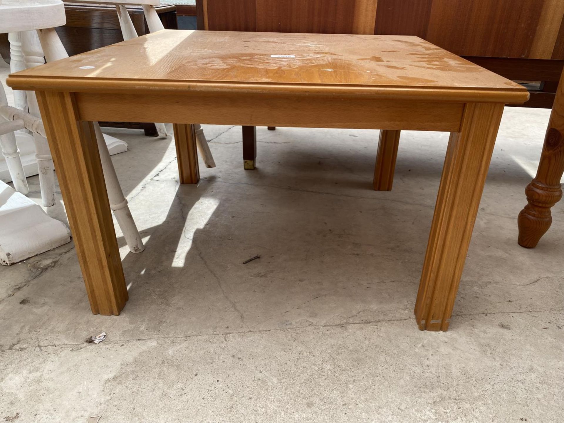 A MODERN OAK LAMP TABLE, 24" SQUARE - Image 2 of 2