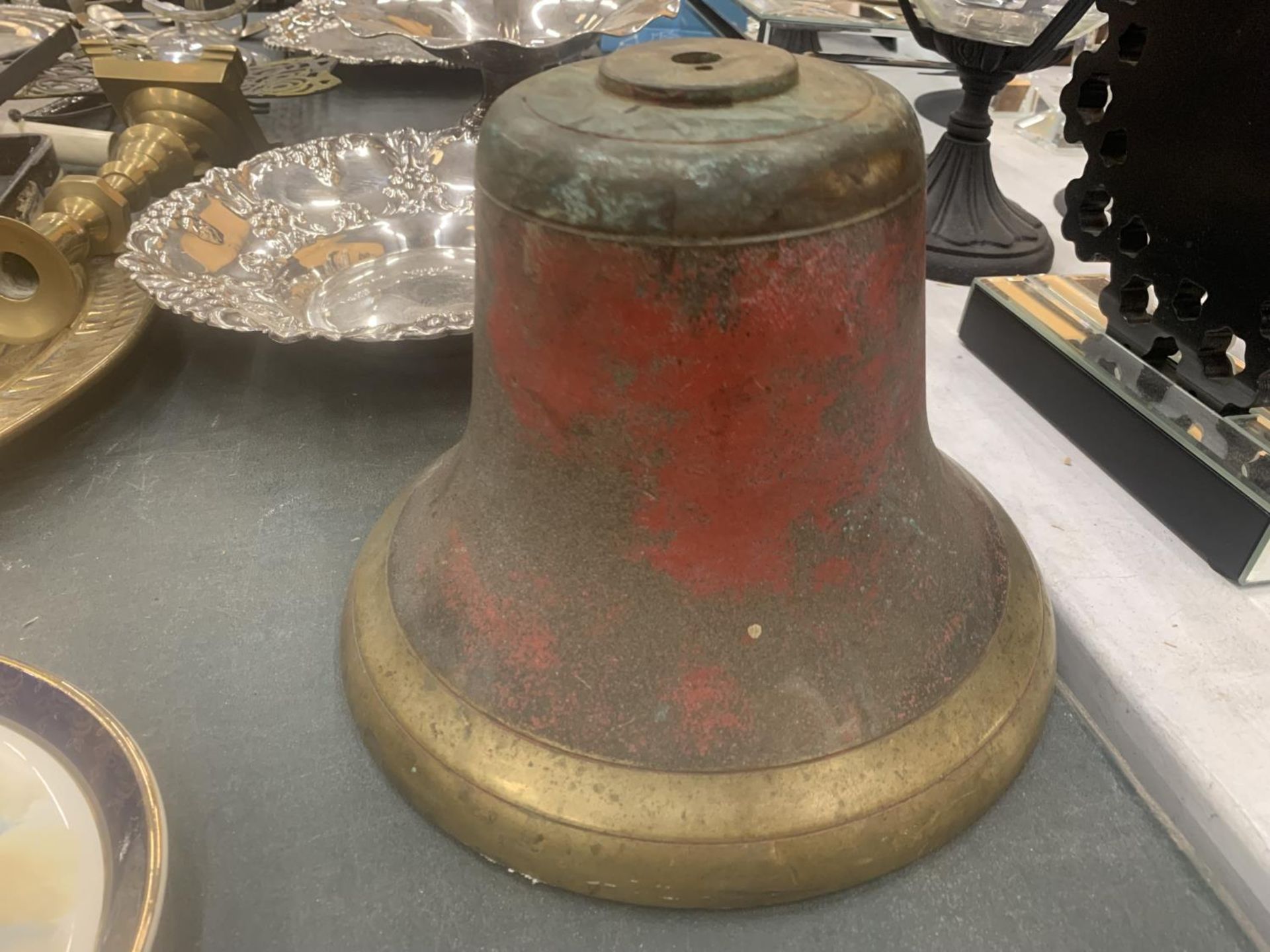 A LARGE BRASS SHIPS BELL