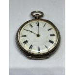 A HALLMARKED BIRMINGHAM SILVER POCKET WATCH