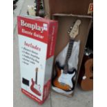 AN AS NEW AND BOXED BONPLAY ELECTRIC GUITAR