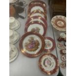 A QUANTITY OF LIMOGES 'LOVERS SCENE' CABINET PLATES