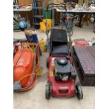 A MOUNTFIELD SP414 SELF PROPELLED LAWN MOWER COMPLETE WITH GRASS BOX