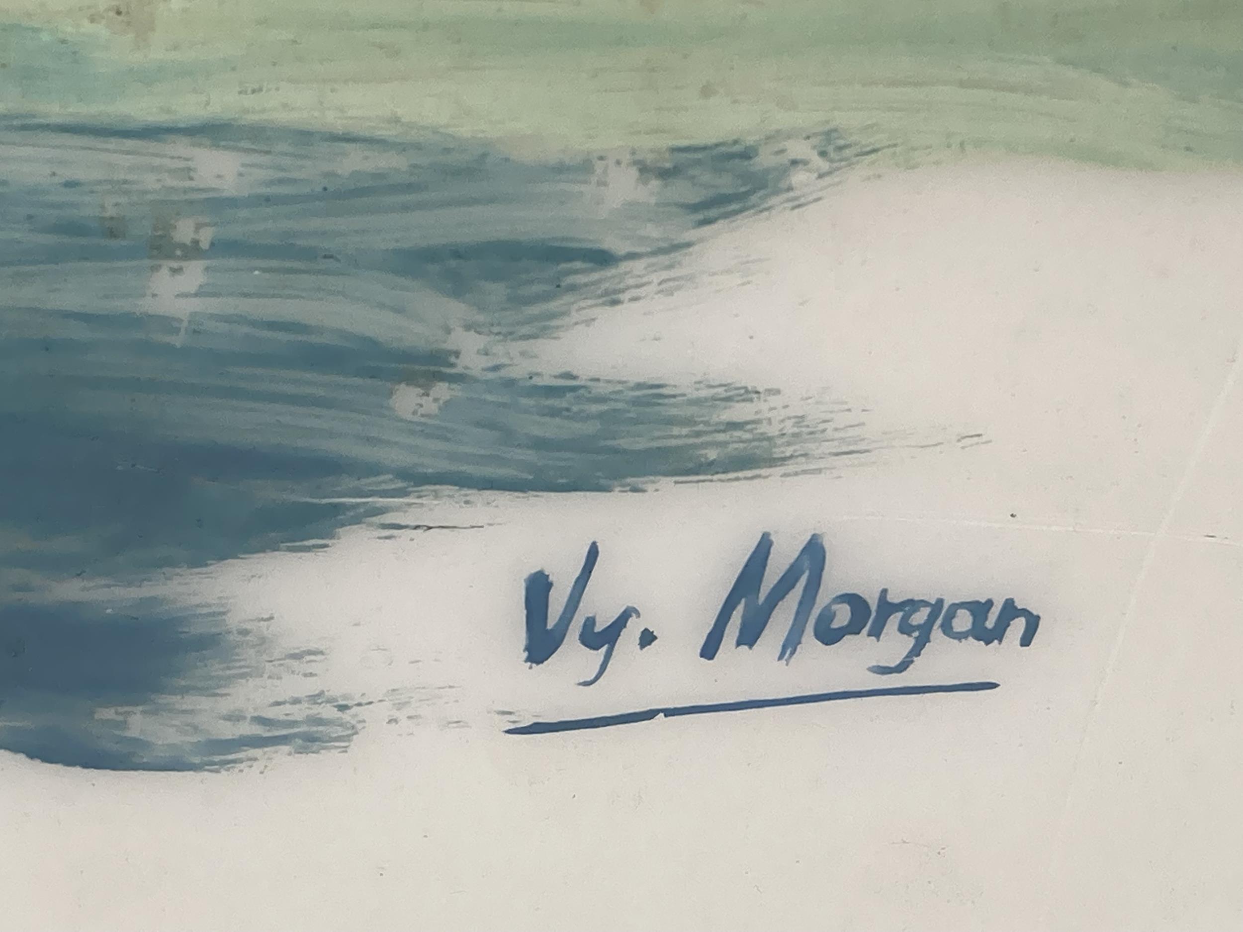 A V.Y MORGAN STEAMSHIP PANEL, SIGNED - Image 2 of 3