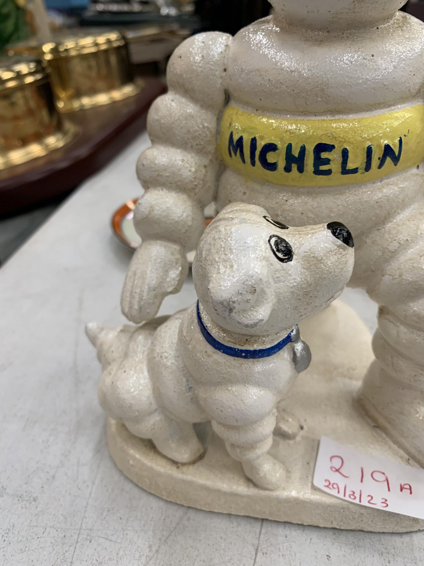 A CAST MODEL OF A MICHELIN MAN AND DOG HEIGHT 20CM - Image 2 of 3