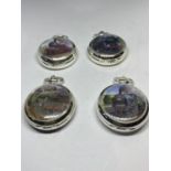 FOUR STEAM TRAIN POCKET WATCHES