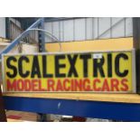 A SCALEXTRIC MODEL RACING CARS ILLUMINATED BOX SIGN