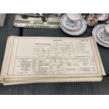 A QUANTITY OF BLUE PRINTS FOR STEAM TRAINS