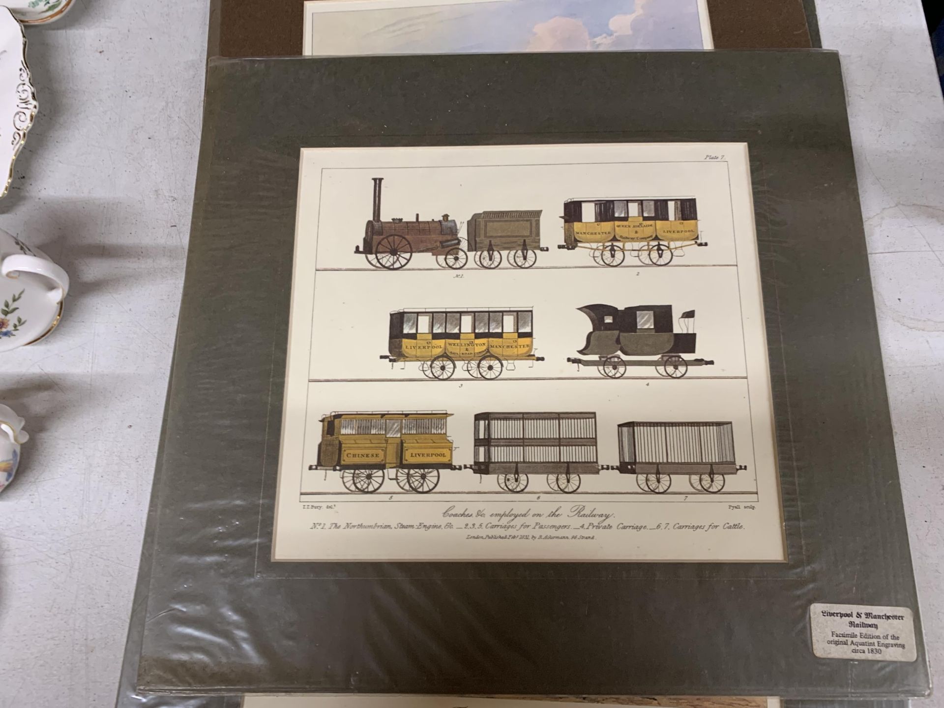 FIVE PRINTS AND A BOOK RELATING TO THE OPENING OF THE FIRST MANCHESTER TO LIVERPOOL RAILWAY - Image 3 of 3