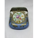 A LIMOGE HAND DECORATED PILL BOX