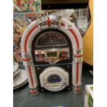 A RETRO CD PLAYER IN THE SHAPE OF A JUKE BOX HEIGHT 40CM