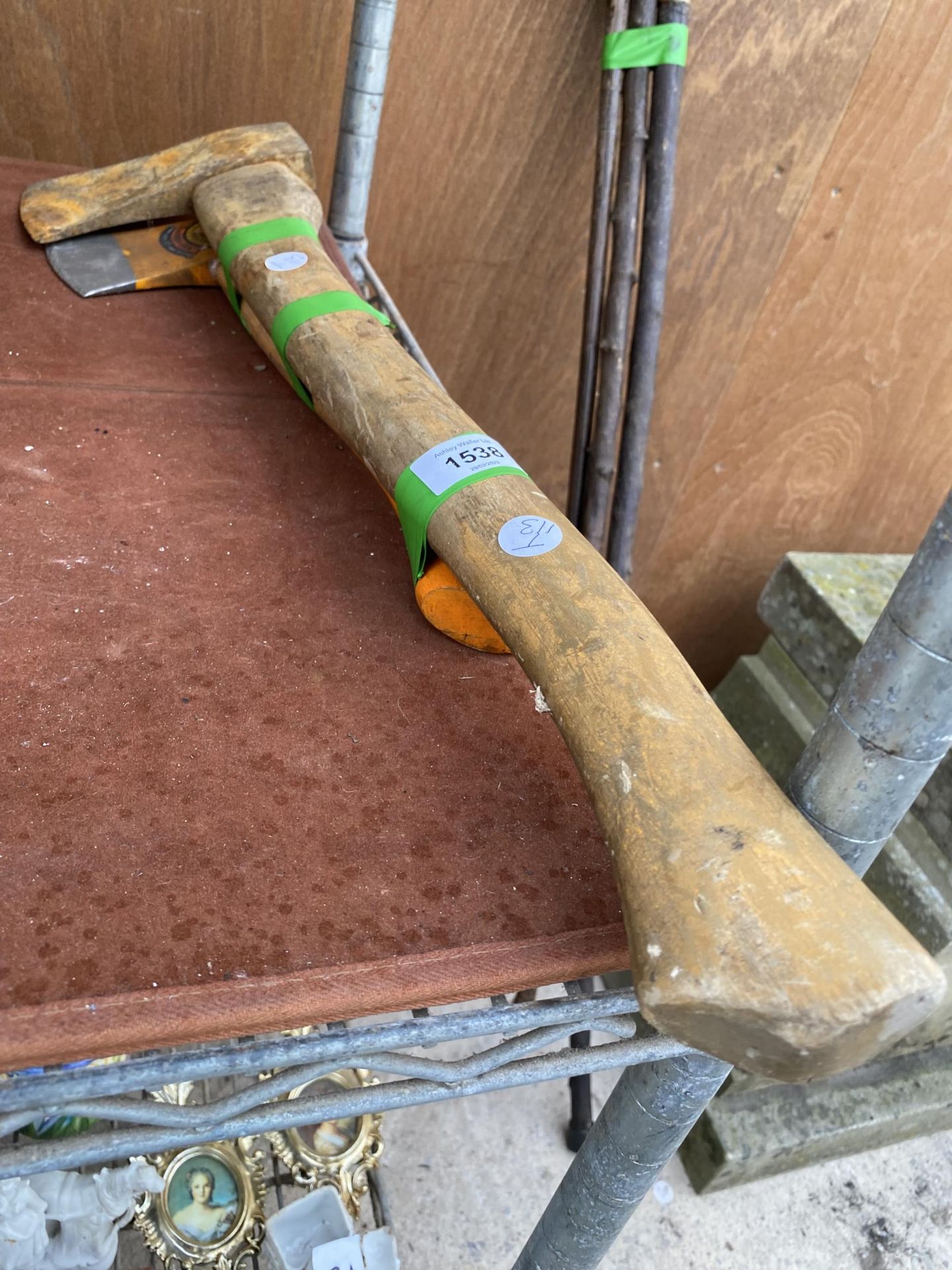 TWO VINTAGE WOOD CUTTING AXES