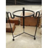 A CAST IRON FIREPIT STAND, 14.5" DIAMETER