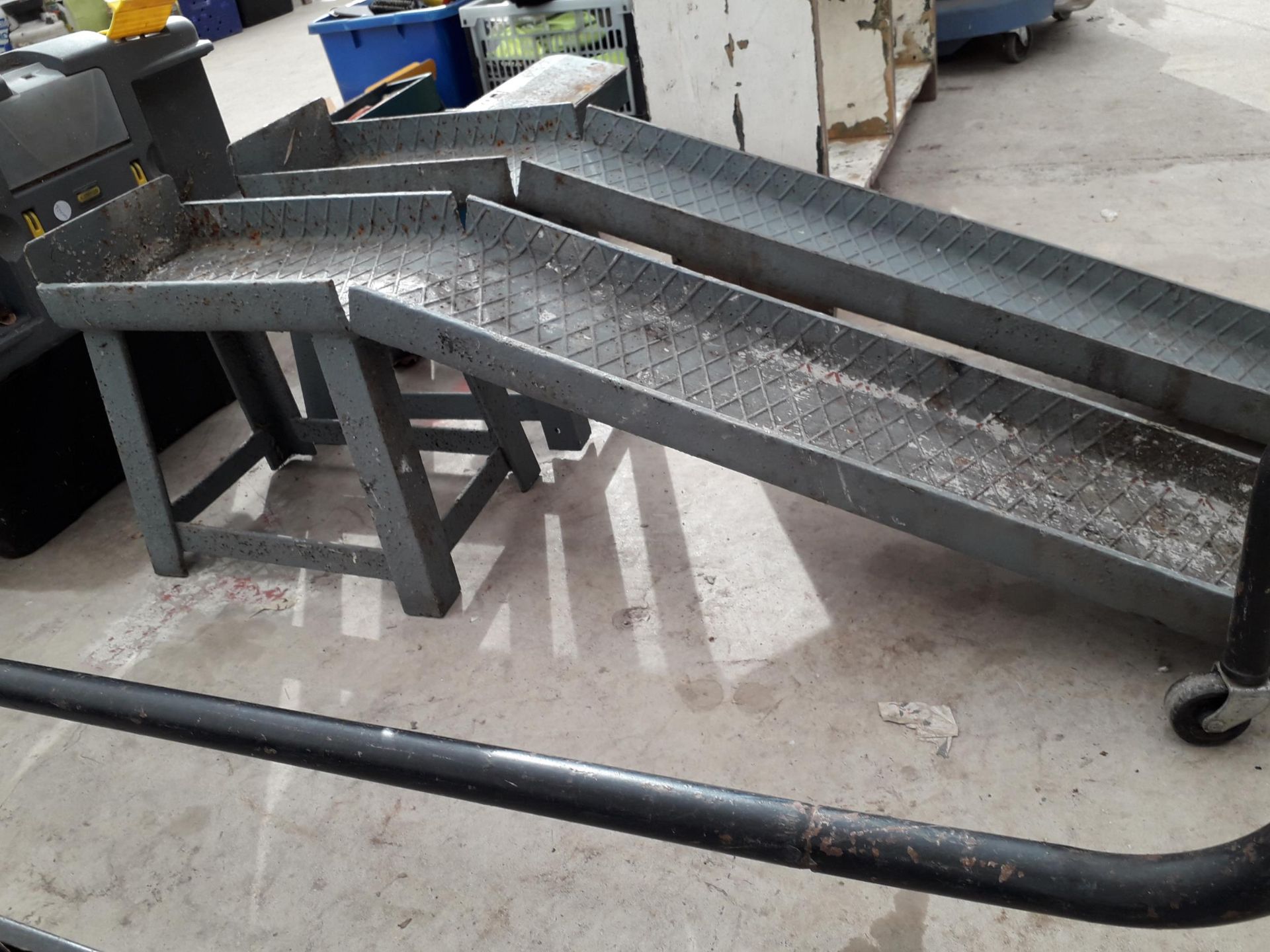 A PAIR OF STEEL CAR RAMPS - Image 2 of 2