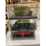 THREE BOXED LIMITED EDITION OF 2000 OXFORD DIECAST BEFORD VAN MODELS
